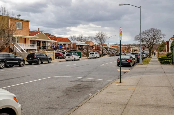 Quartiere Residenziale Nel Queens New York — Foto Stock