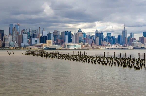 Blick Auf Manhattan New York City Mit Hudson River Und — Stockfoto