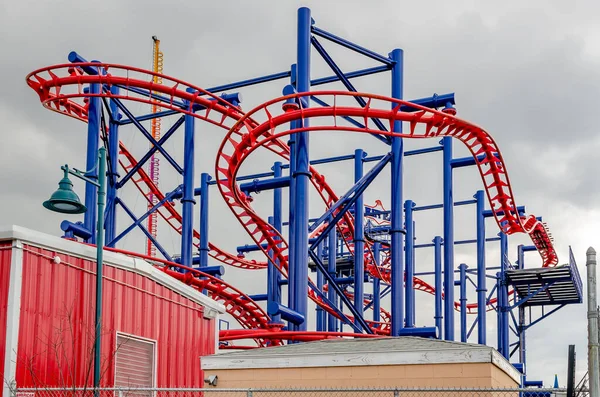 纽约市Coney岛的Soarin Eagle Rollercoaster — 图库照片