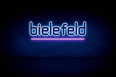 Bielefeld - Mavi neon duyuru tabelası