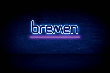 Bremen - Mavi neon duyuru tabelası
