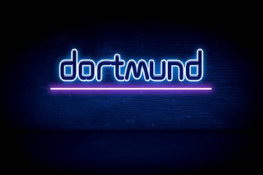 Dortmund - Mavi neon duyuru tabelası