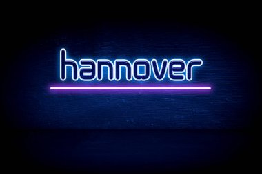 Hannover - Mavi neon duyuru tabelası