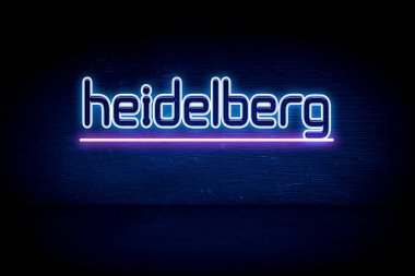 Heidelberg - Mavi neon duyuru tabelası