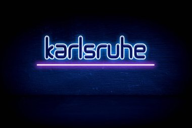 Karlsruhe - Mavi neon duyuru tabelası