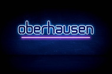 Oberhausen - Mavi neon duyuru tabelası