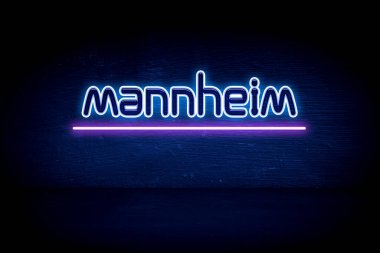 Mannheim - Mavi neon duyuru tabelası