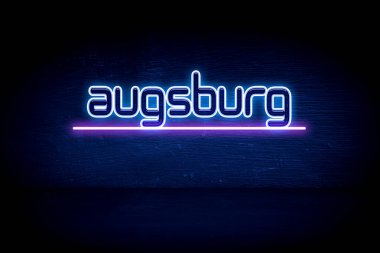 Augsburg - Mavi neon duyuru tabelası