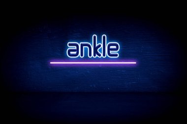 Ayak bileği - mavi neon duyuru tabelası