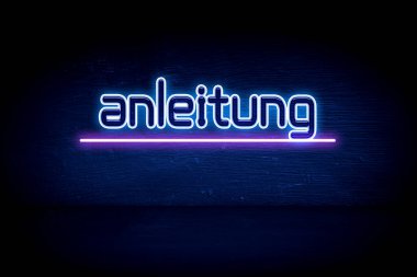 Anleitung - Mavi neon duyuru tabelası
