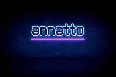 annatto - mavi neon duyuru tabelası