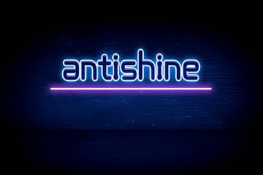 anti-parlaklık - mavi neon duyuru tabelası