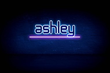 Ashley - mavi neon duyuru tabelası