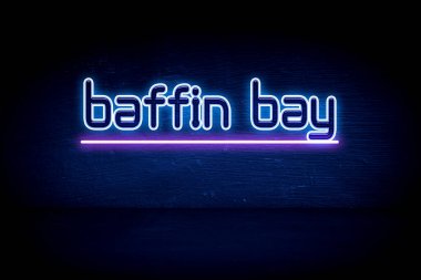 Baffin Körfezi - Mavi neon duyuru tabelası