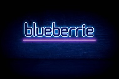 Blueberrie - Mavi neon duyuru tabelası