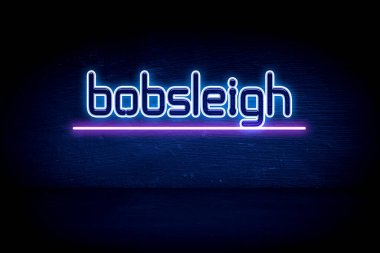 Bobsleigh - Mavi neon duyuru tabelası
