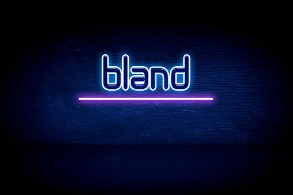 Bland Blue Neon Announcboard — стокове фото