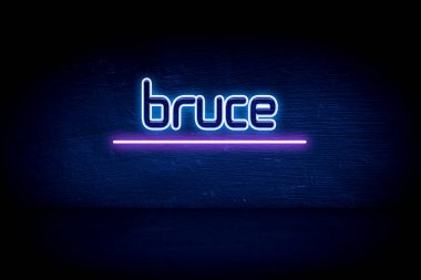 Bruce - mavi neon duyuru tabelası