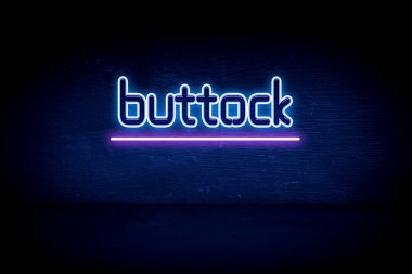 Göt - Mavi neon duyuru tabelası