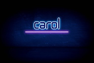 Carol - mavi neon duyuru tabelası