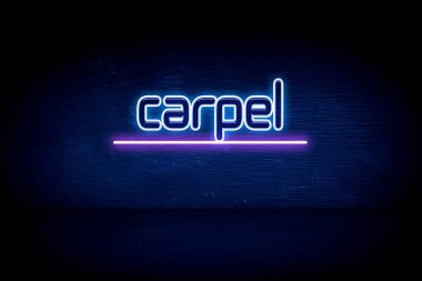 Carpel - Mavi neon duyuru tabelası