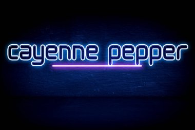 Kırmızı biber - Mavi neon duyuru tabelası