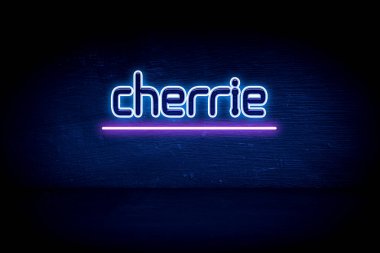 Cherrie - mavi neon duyuru tabelası