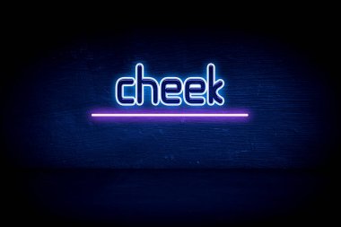 Yanak - Mavi neon duyuru tabelası