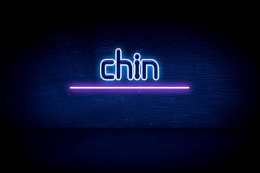 Chin - Mavi neon duyuru tabelası