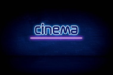 Sinema - Mavi neon duyuru tabelası