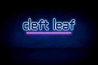 yarık yaprak - Mavi neon duyuru tabelası