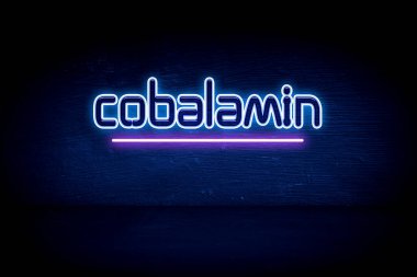 Kobalamin - Mavi neon duyuru tabelası