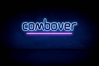 Combover - Mavi neon duyuru tabelası