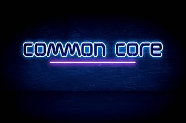 Genel Çekirdek - mavi neon duyuru tabelası