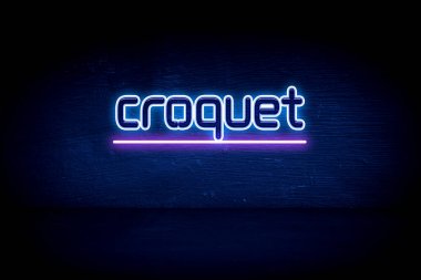 Kriket - mavi neon duyuru tabelası