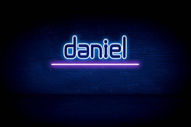 Daniel - mavi neon duyuru tabelası