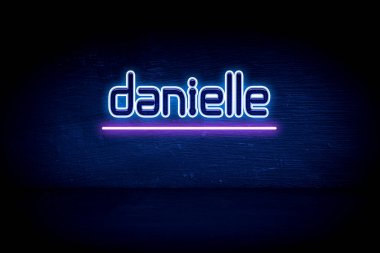 Danielle - Mavi neon duyuru tabelası