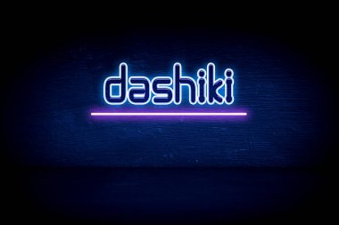 Dashiki - Mavi neon duyuru tabelası