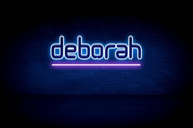 Deborah - mavi neon duyuru tabelası