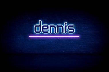Dennis - mavi neon duyuru tabelası