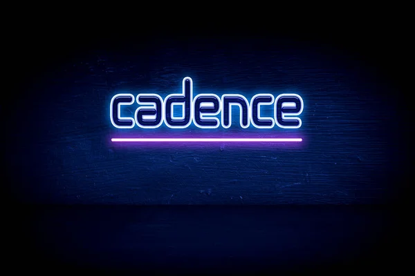 Cadence Niebieski Neon Ogłoszenie Tablicy Ogłoszeń — Zdjęcie stockowe