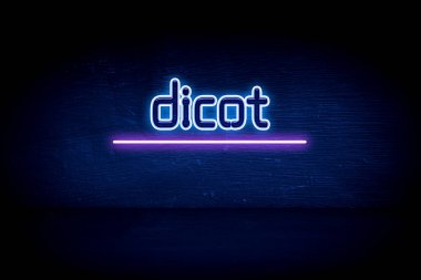 dicot - Mavi neon duyuru tabelası