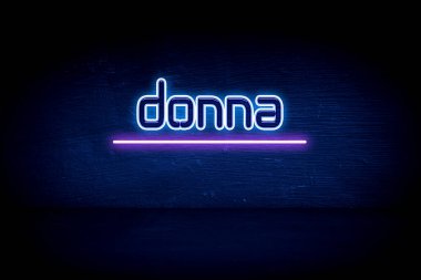Donna - Mavi neon duyuru tabelası