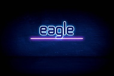 kartal - mavi neon duyuru tabelası