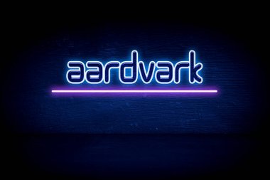 karıncayiyen - mavi neon duyuru tabelası