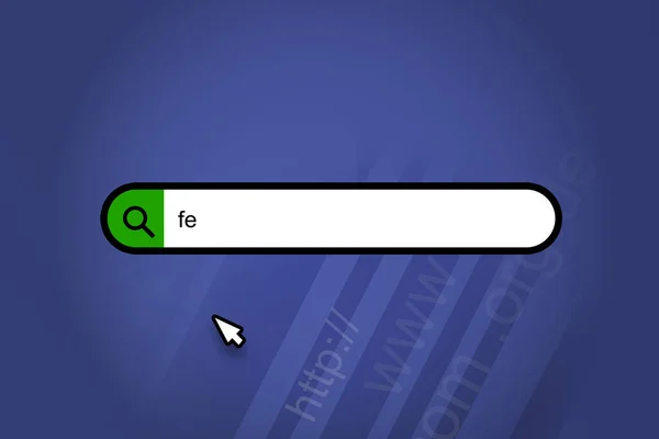 Пошукова Система Панель Пошуку Синім Тлом — стокове фото
