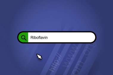 Riboflavin - arama motoru, mavi arkaplan ile arama çubuğu