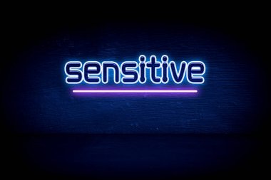 hassas - mavi neon duyuru tabelası