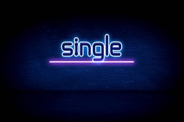 Tek Pane-of-Glass - mavi neon duyuru tabelası