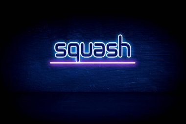 Kabak - Mavi neon duyuru tabelası